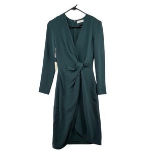 NWT {Aritzia} Babaton Tadao XS long sleeve knot wrap dress
